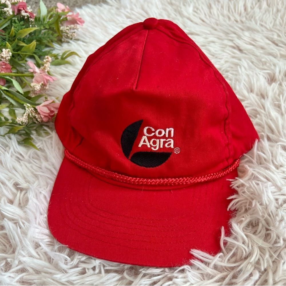 Vintage 80s 90s Sportsman Con Agra Rope‎ Band SnapBack Trucker Hat Made In USA